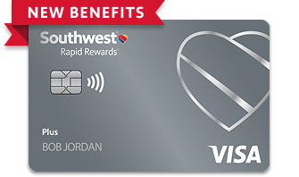 Southwest Rapid Rewards (Registered Trademark) Plus Credit Card. NEW BENEFITS.